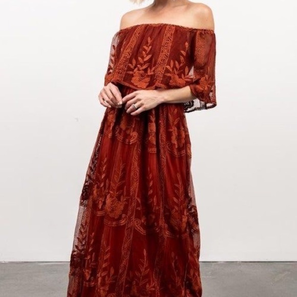 Baltic Born Leon off the shoulder maxi dress XL